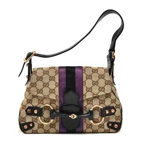 gucci purple satin shoulder bag